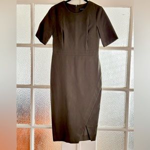 Olive green business dress